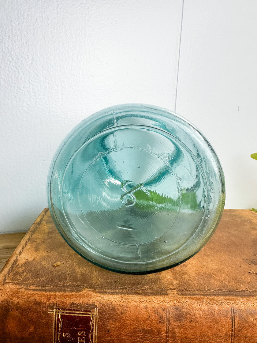 Authentic Vintage Blue Ball Perfect Mason Jar Quart Size Circa 1923-1933