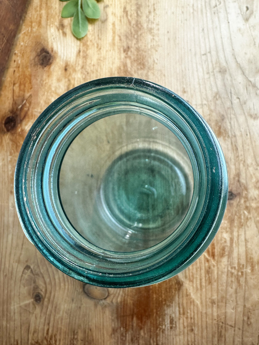 Authentic Vintage Blue Ball Perfect Mason Jar Quart Size Circa 1923-1933