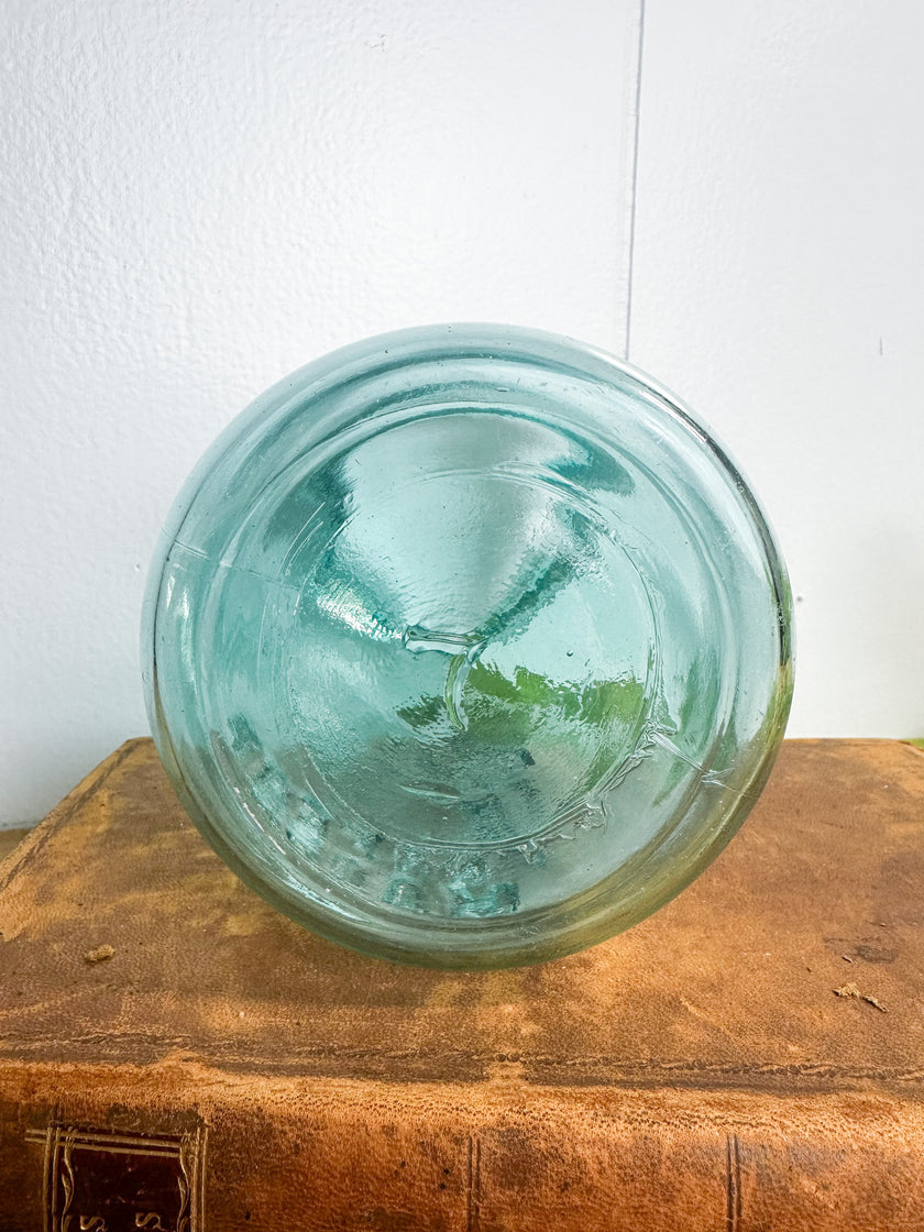 Authentic Vintage Blue Ball Perfect Mason Jar Quart Size Circa 1923-1933
