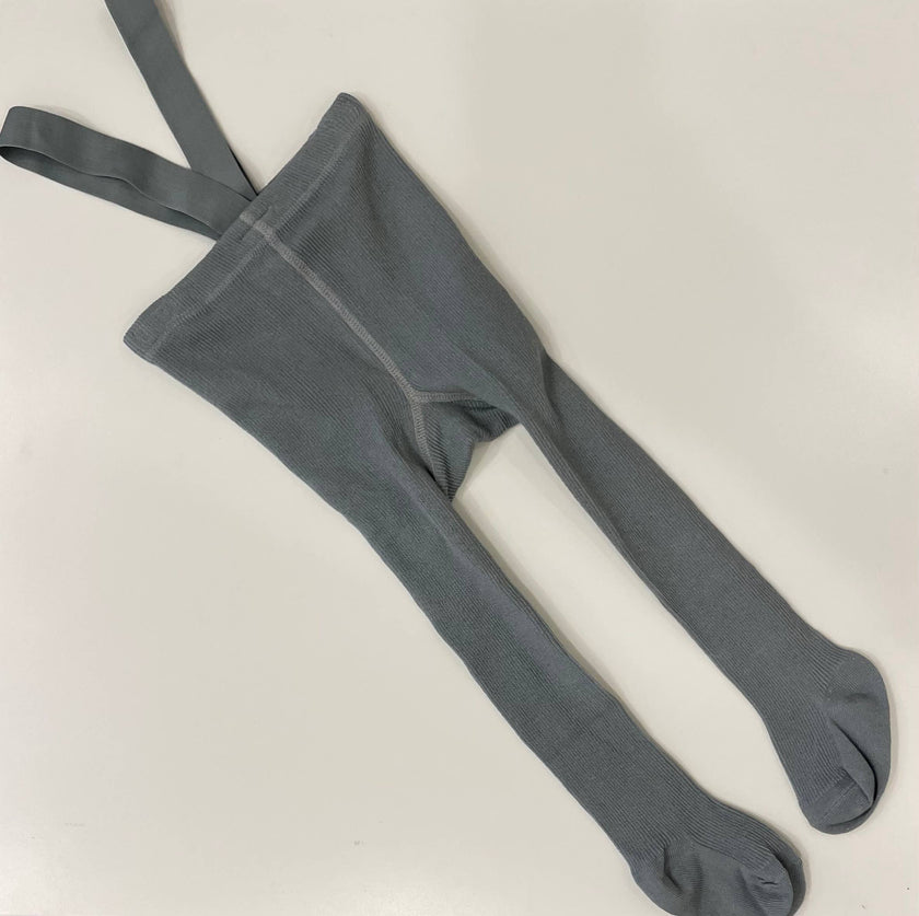 Ribbed Burnt Orange / 0-1y Suspender Leggings