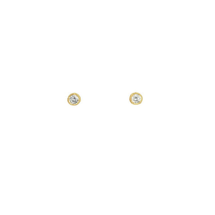 Mini Solitaire Stud Earrings