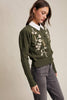 Floral Embroidered Puff Sleeve Cardigan