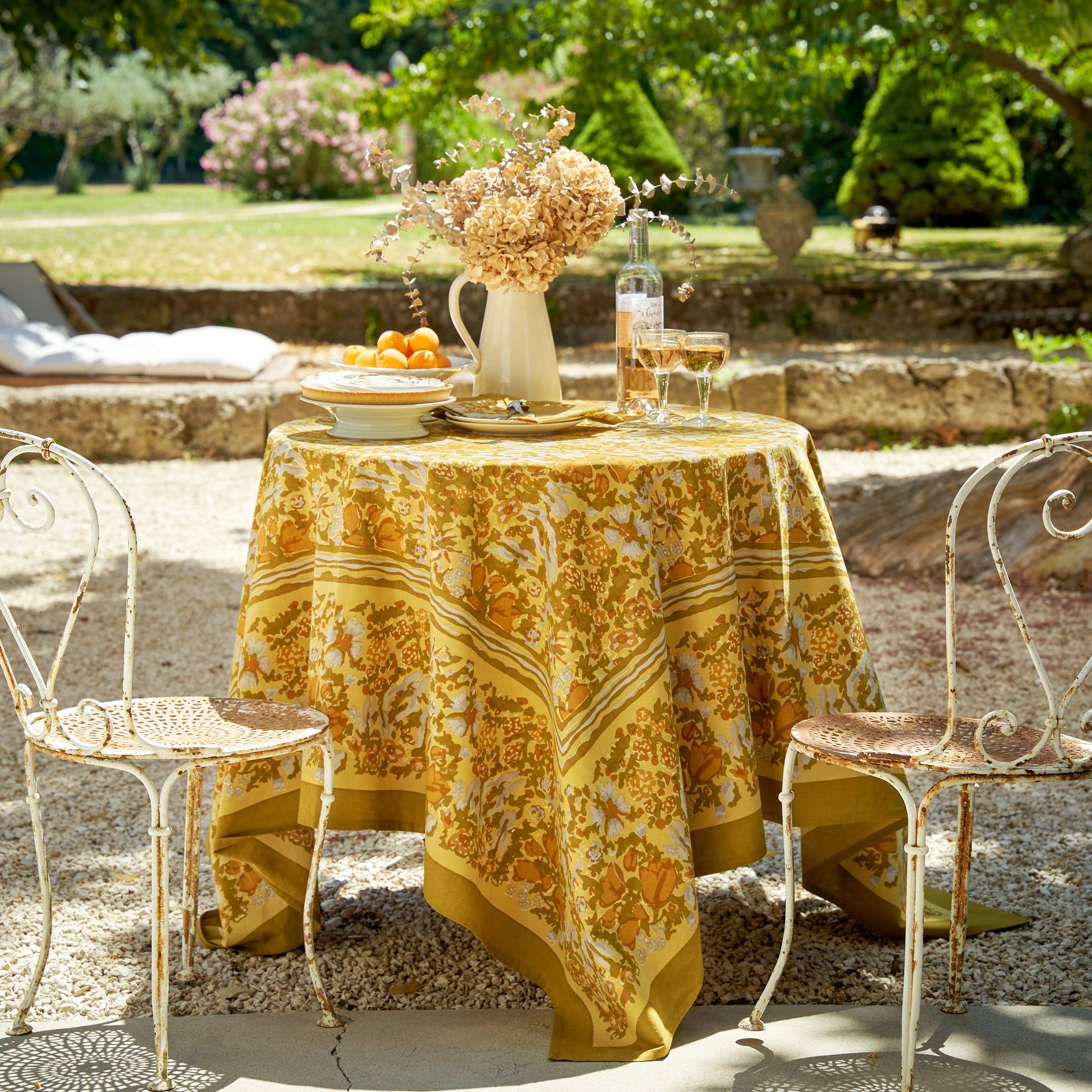 Jardin Mustard & Grey | Tablecloth