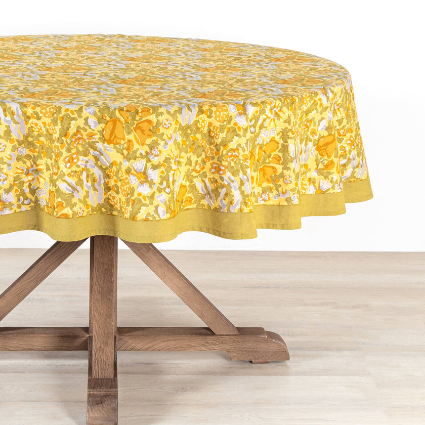 Jardin Mustard & Grey | Tablecloth