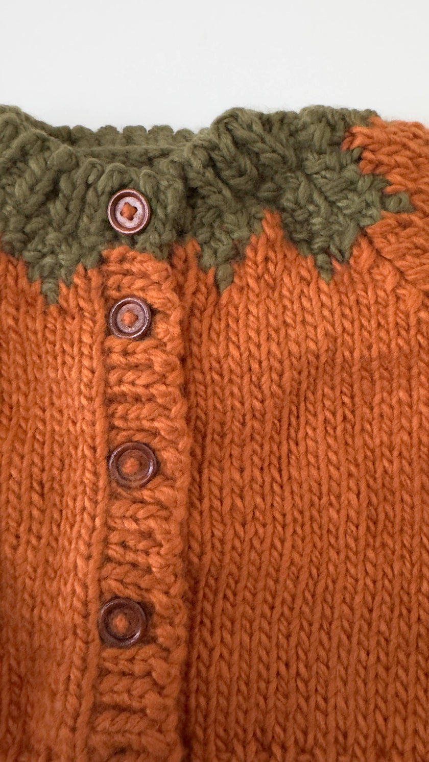 Pumpkin Cardigan Baby Kid Fall Thanksgiving Halloween