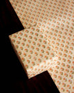 Daisy Coral - Block Printed Wrapping Paper Sheets