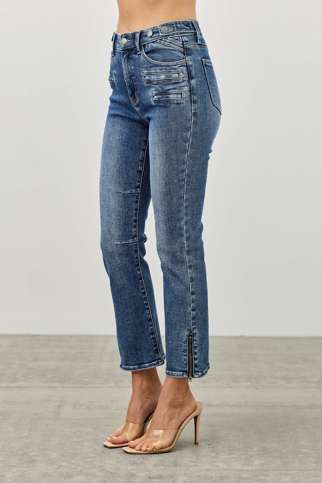 MID RISE SKINNY CROP