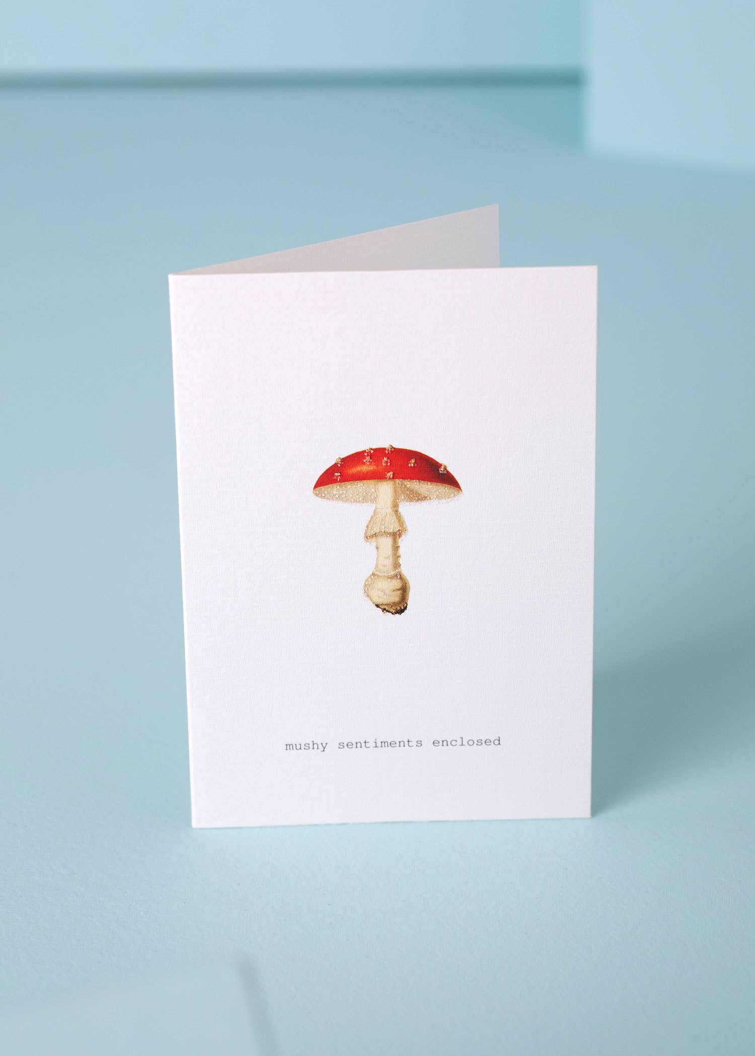 MUSHY SENTIMENTS ENCLOSED GREETING CARD