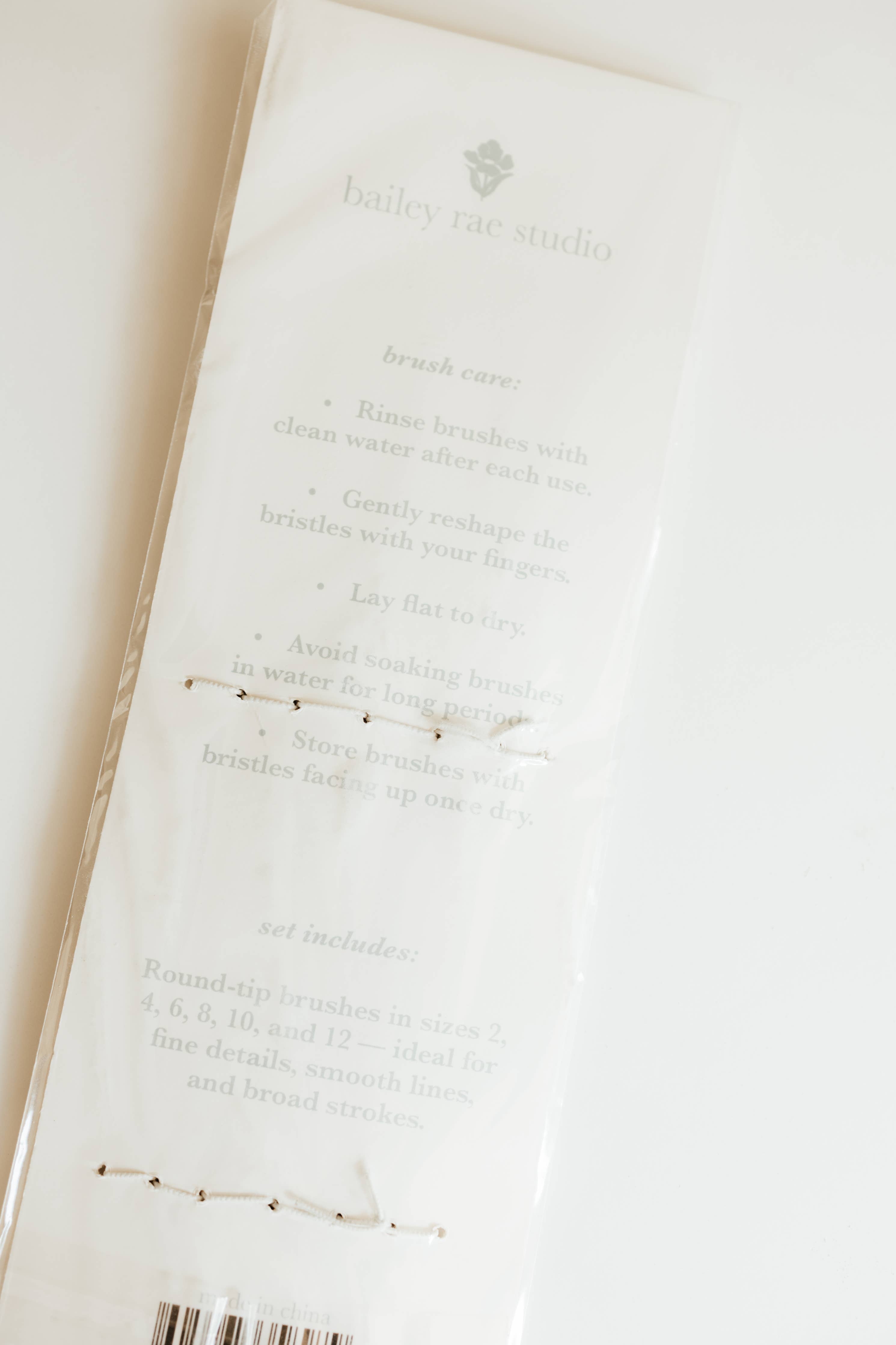 Round Tip Watercolor Brush Set -- 6 piece