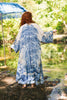 Let The Light In Printed Long Duster Bamboo Kimono Robe