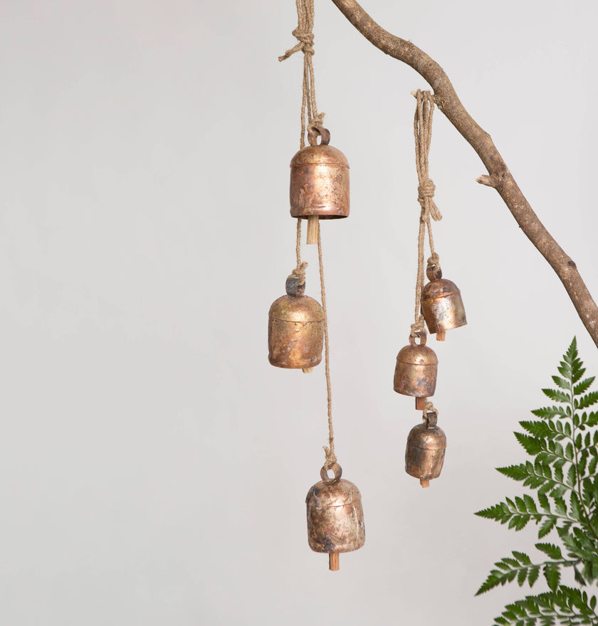Rustic Wind Chime Small Cascading Bells - Garden, Patio
