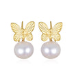 Baroque Pearl Butterfly Dangles
