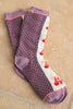 CHERRY AND MULTI PATTERN SOCKS