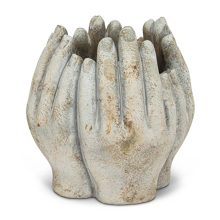 Sm Tall Hands Planter-7