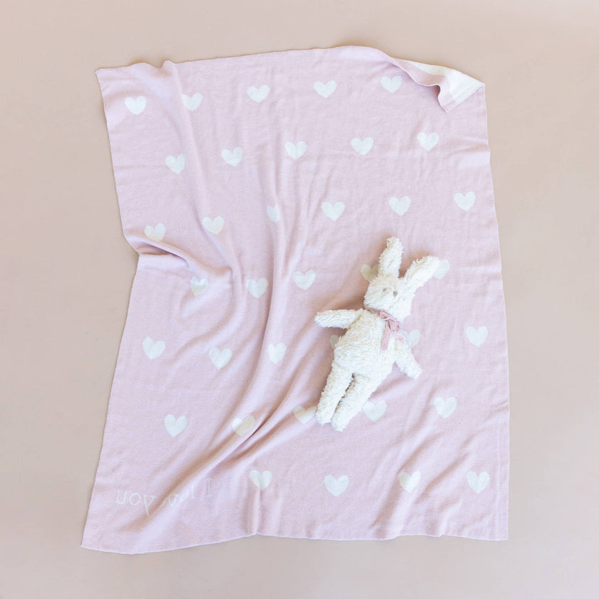 Plush Bunny Pink Velvet Bow Doll Baby Kid Toy Sherpa Cotton