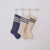 Holiday Christmas Stocking - khadi top stripe