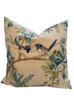 Melissa Floral Throw Pillow with Feather Insert      