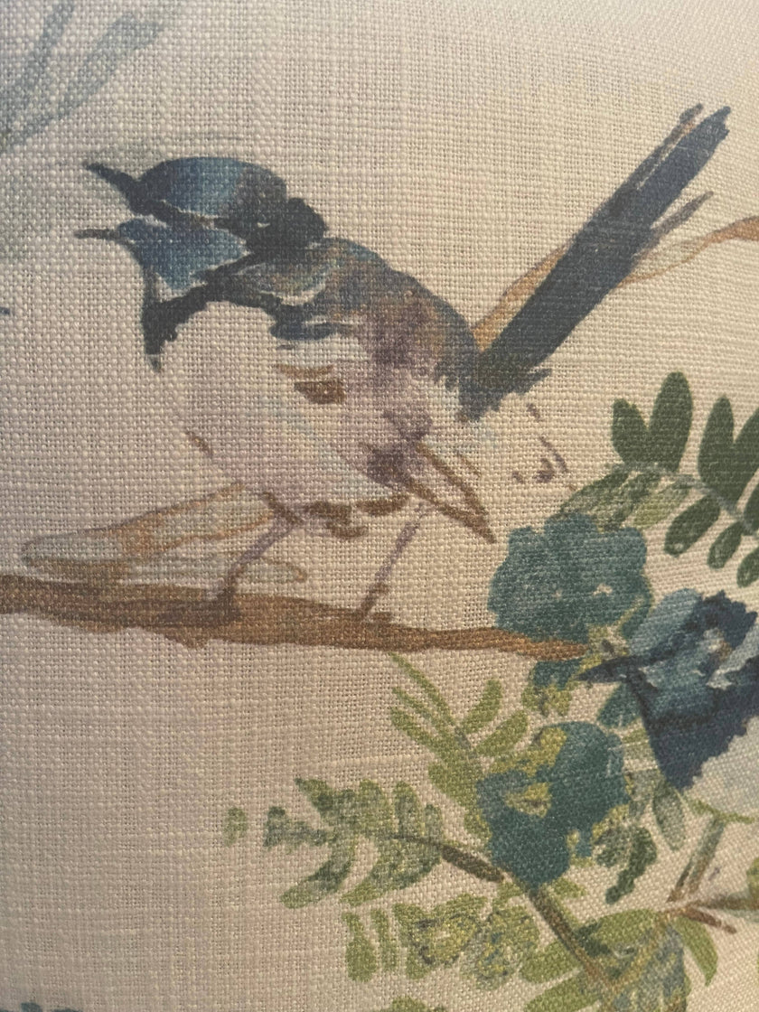 Melissa Floral Throw Pillow with Feather Insert      