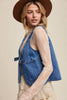 Denim Tie-Front Vest