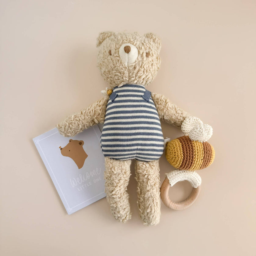 Organic Plush Bear Bee Baby Kids