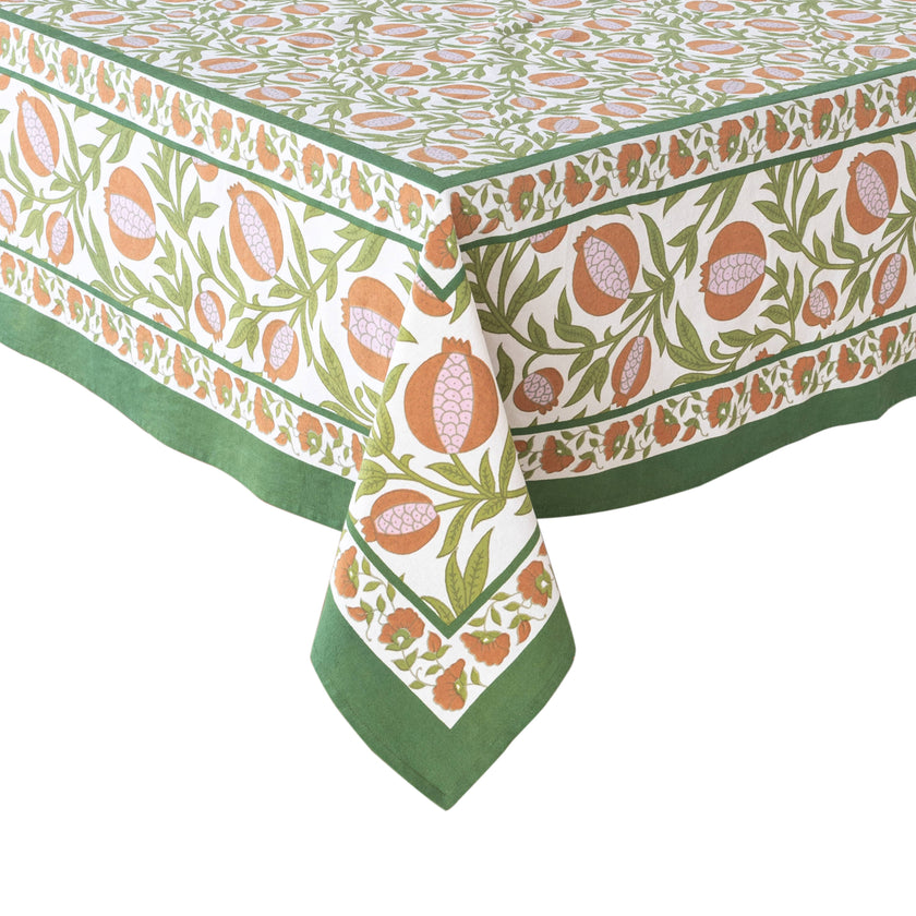 Grenadine Orange & Green Tablecloth