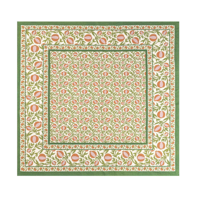 Grenadine Orange & Green Tablecloth