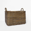 Rattan Rectangle Storage Basket with Handles