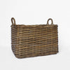Rattan Rectangle Storage Basket with Handles