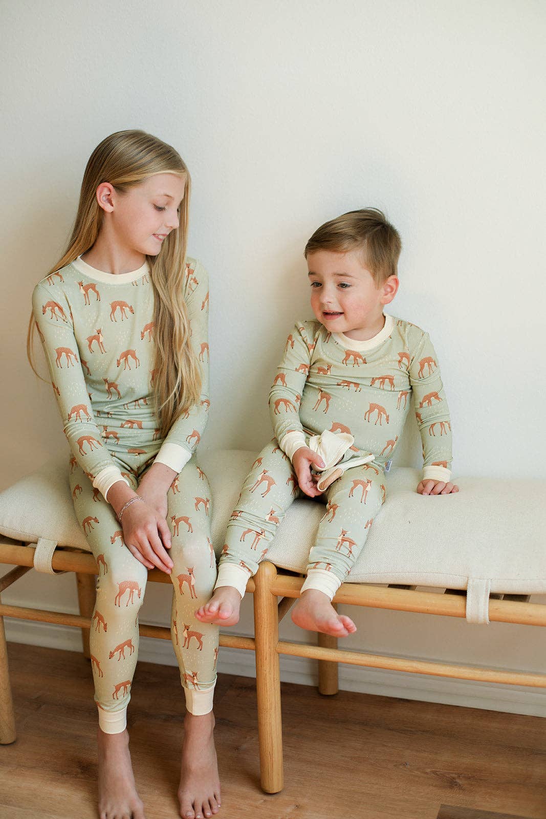 Fawn Field 2 Piece Bamboo Pajama Set