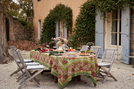 Jardin Red & Green | French Tablecloths