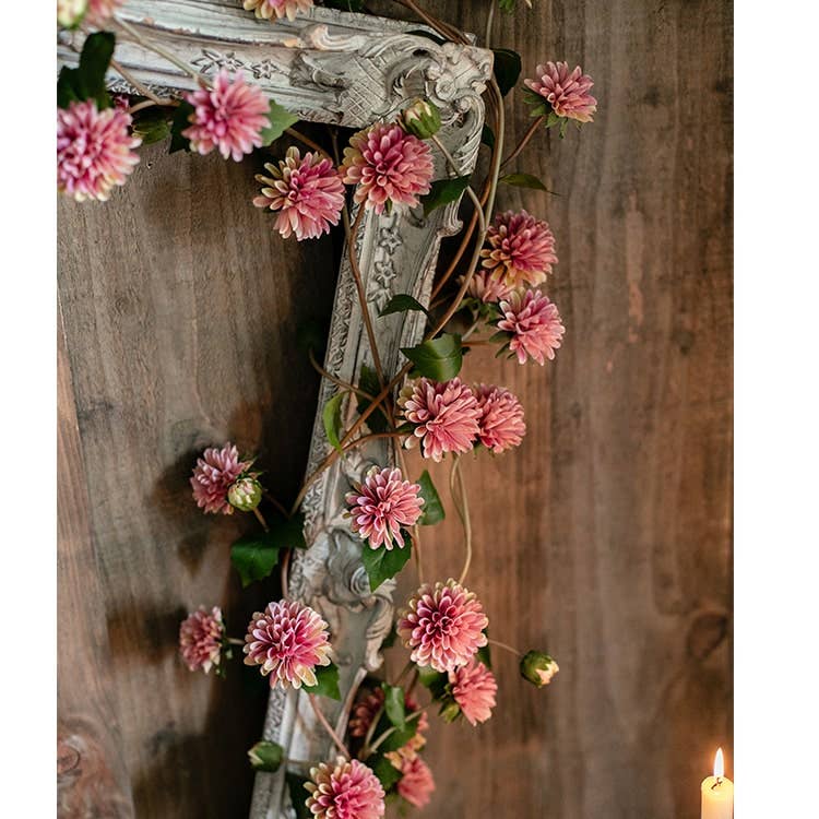 Artificial Chrysanthemum Flower Vine in Pink 58
