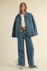 TIED ON THE SIDE DENIM JACKET