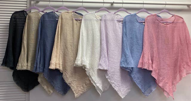 Linen Sheer ( Gauze) Poncho