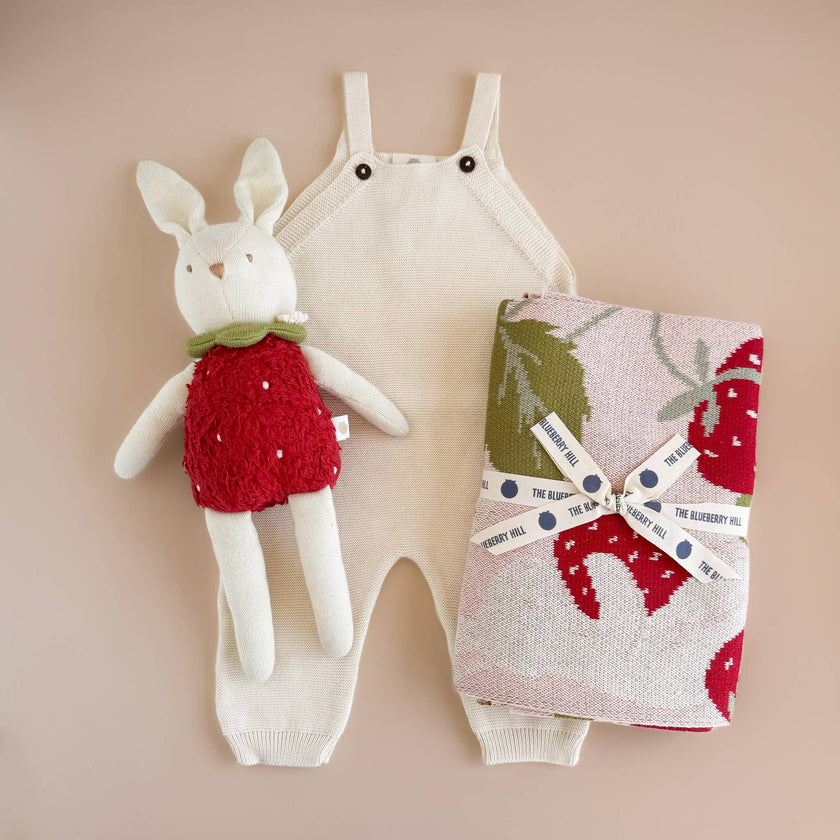 Organic Plush Bunny Strawberry