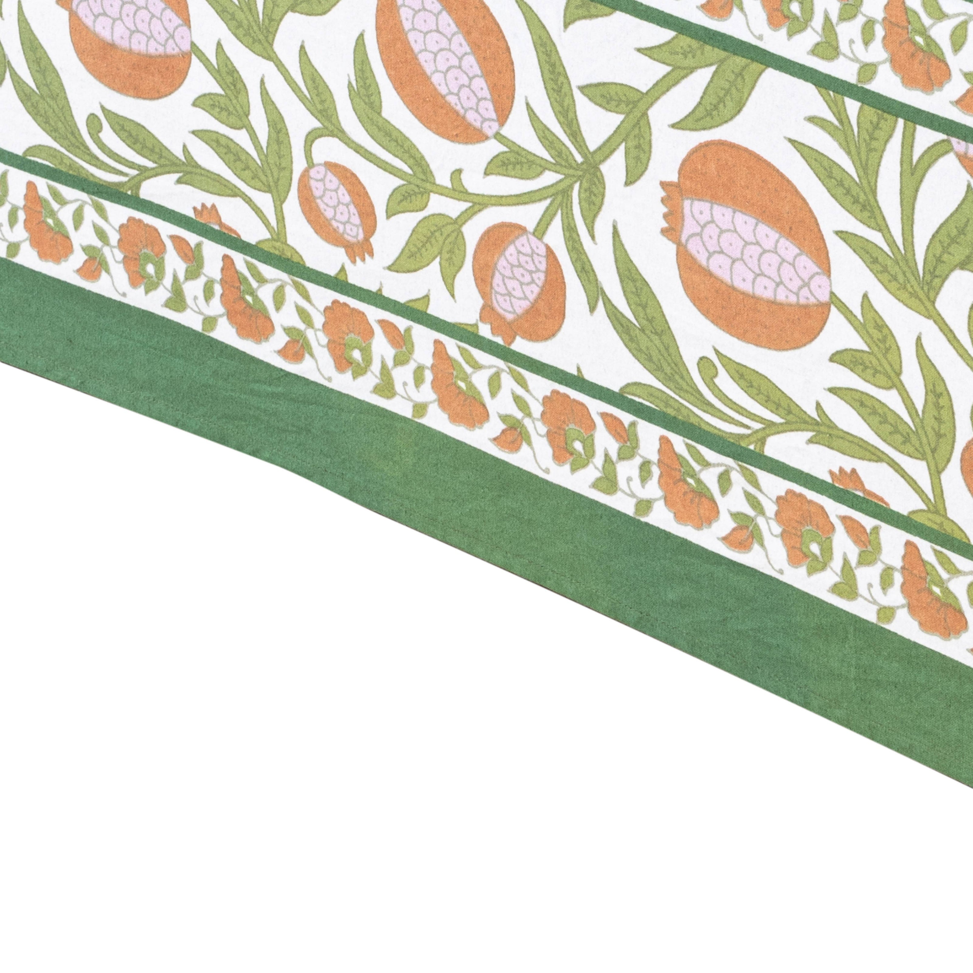 Grenadine Orange & Green Tablecloth