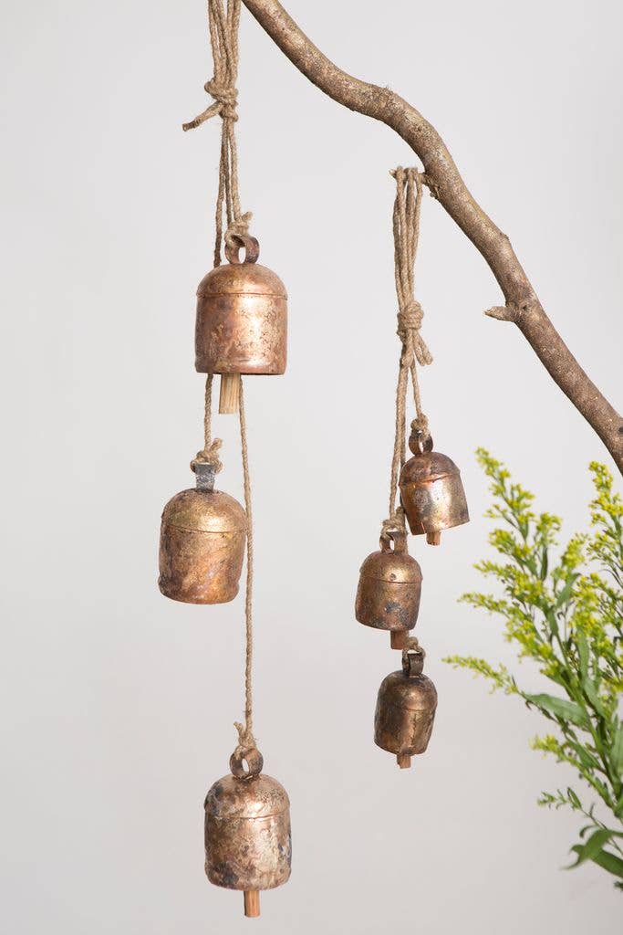 Rustic Wind Chime Medium Cascading Bells - Garden, Patio