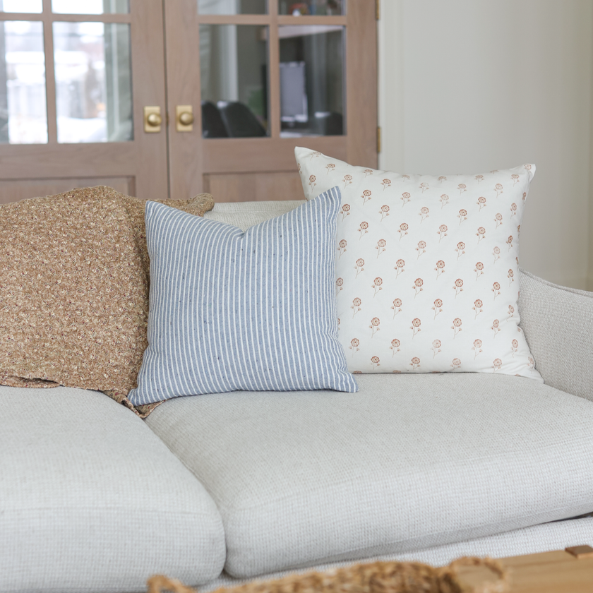 Buttercup Cotton Block Print Pillow Cover