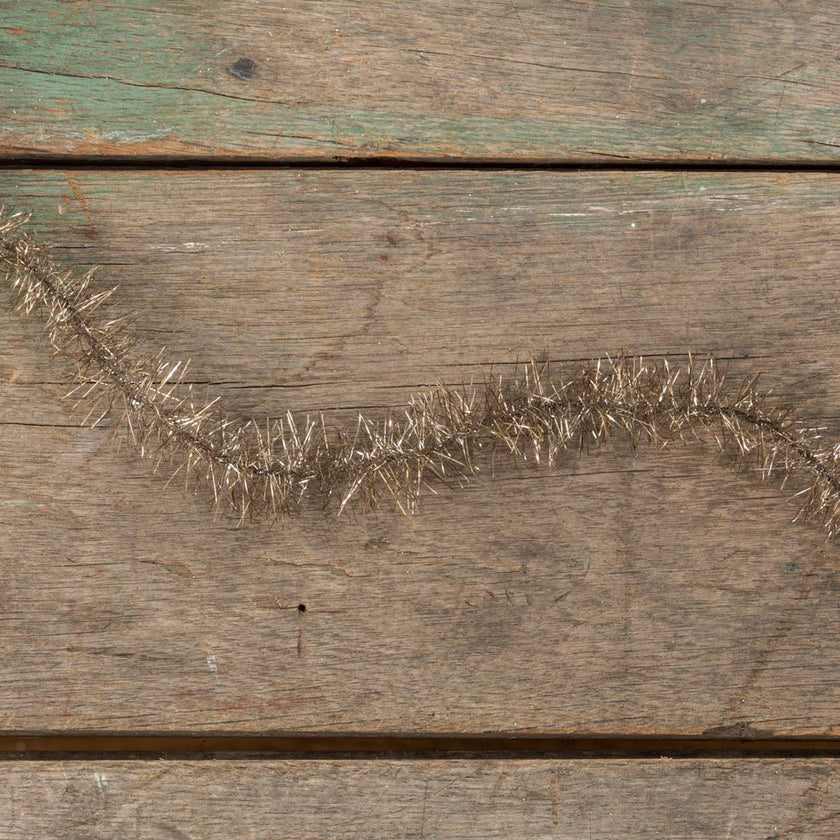9'  VINTAGE SILVER TINSEL GARLAND