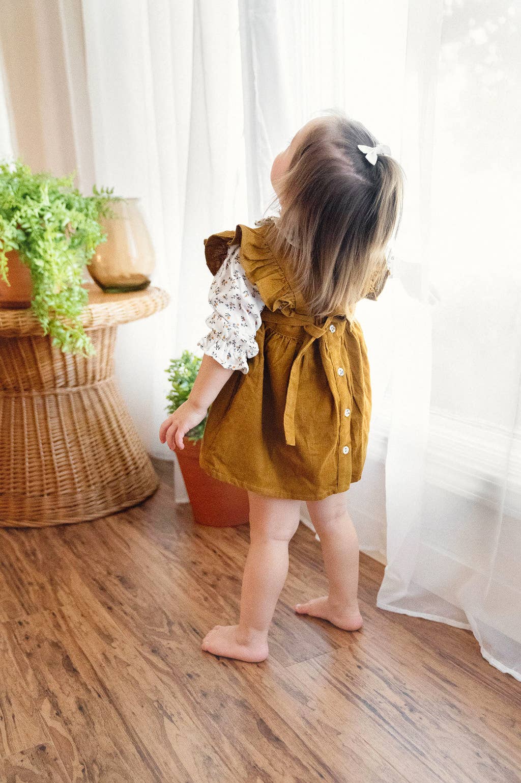 Corduroy Pinafore Baby Dress 2T