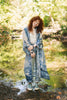 Let The Light In Printed Long Duster Bamboo Kimono Robe