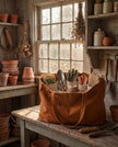 Multi-Pocket 100% Cotton Garden Tote – Terracotta