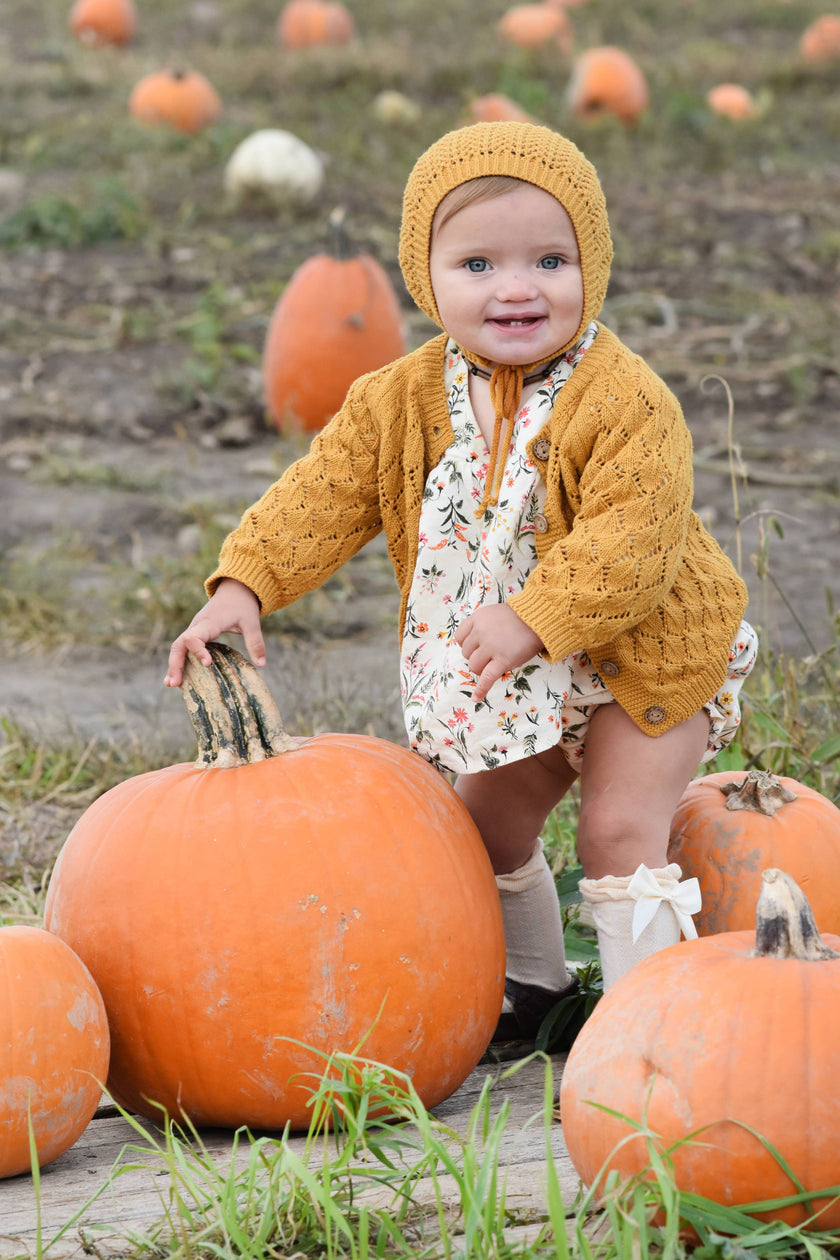 Baby Girl Knit Sweater Cardigan Cotton Top buttoned dressy