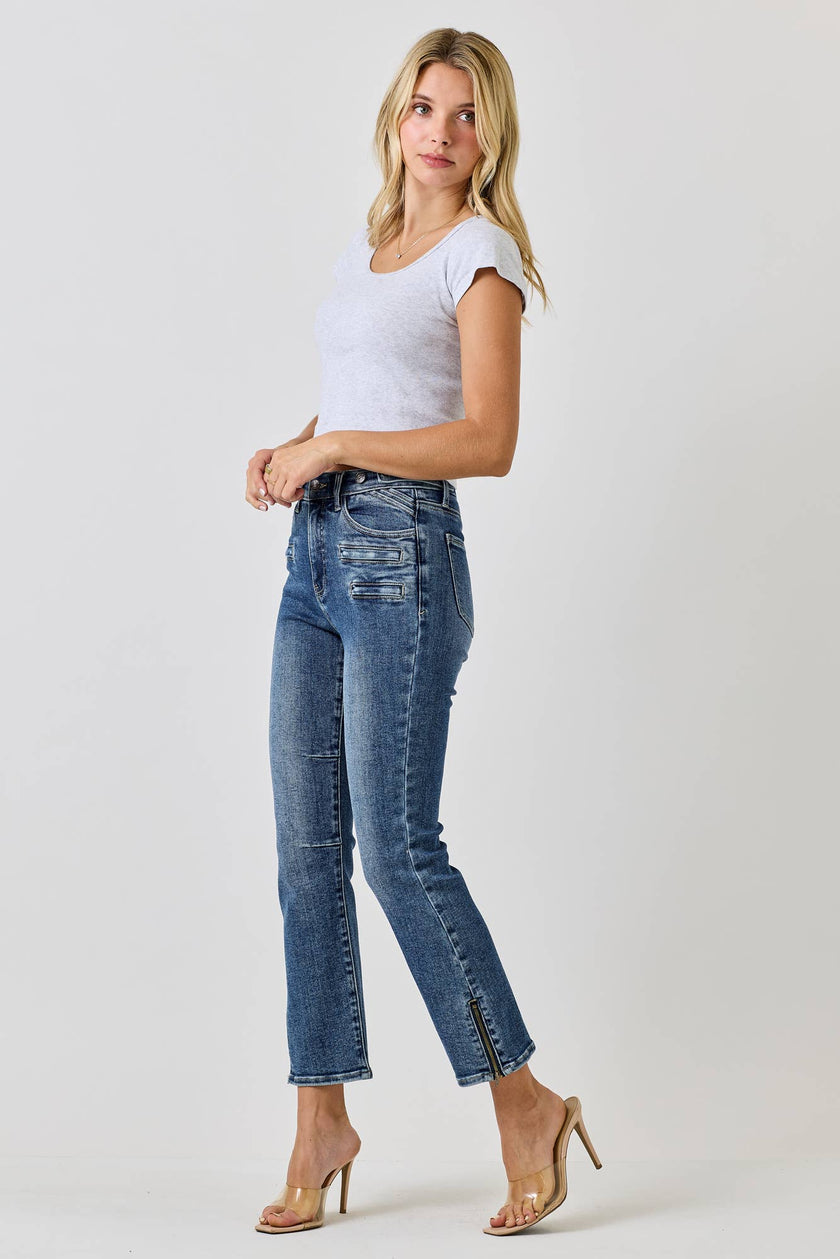 MID RISE SKINNY CROP