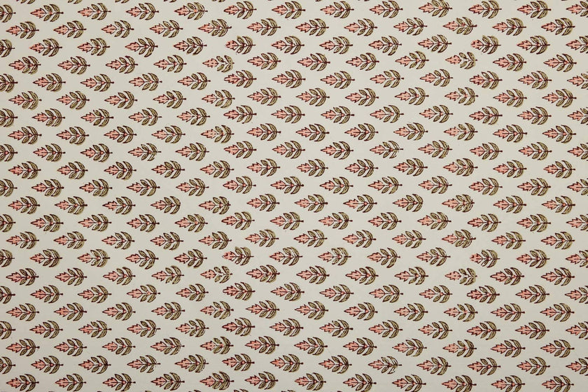 Buti Coral - Block Printed Wrapping Paper Sheet