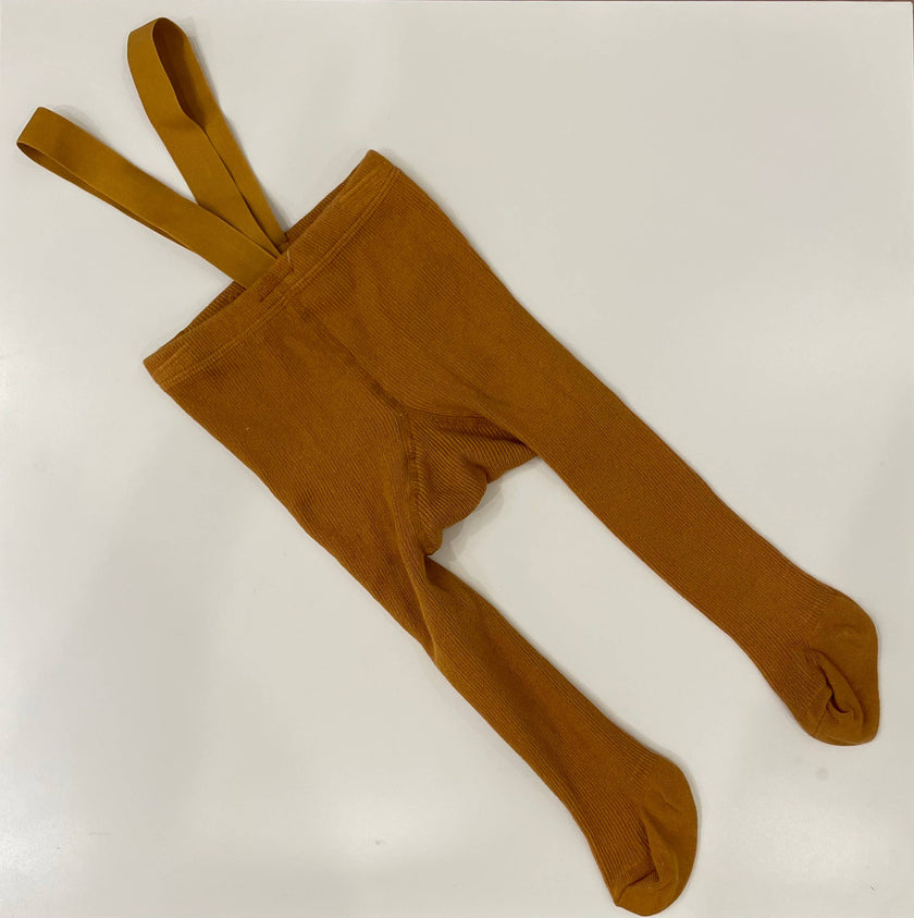 Ribbed Dark Grey / 1-2y Suspender Leggings