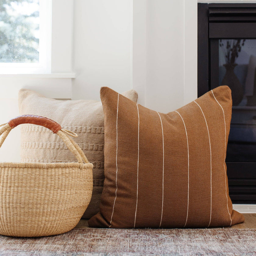 Wren in Spice Woven Pillow Cover