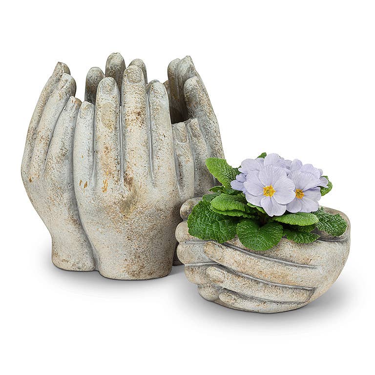 Sm Tall Hands Planter-7