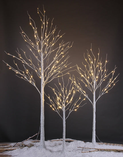 Birch Tree Lights Set of 3 for Christmas Decor, Weddings, and Gif