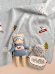 Plush Ski Bear Baby Kids Toy Animal Fall Winter Sport