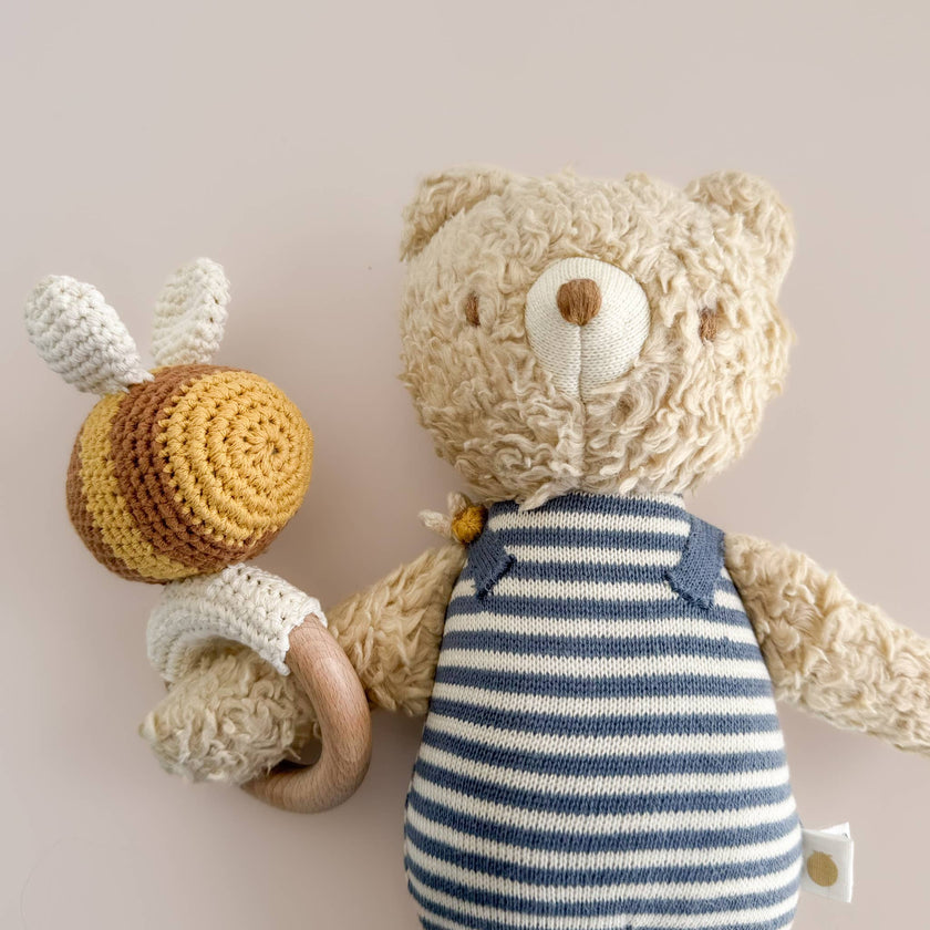 Organic Plush Bear Bee Baby Kids